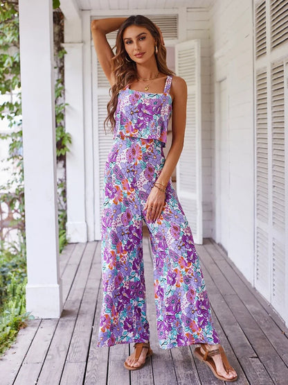 Sexy Halter Print Jumpsuit