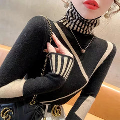 Striped Slim Knit T-Shirt