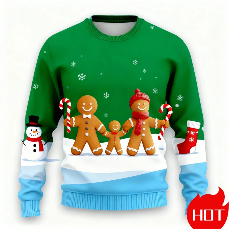 Gingerbread 3D Print Ugly Sweater