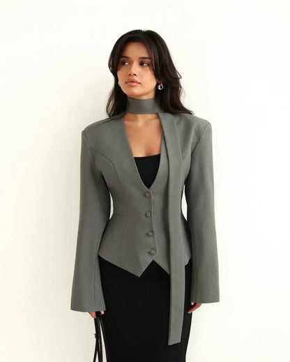 Slim Waist Single Breasted Coat
