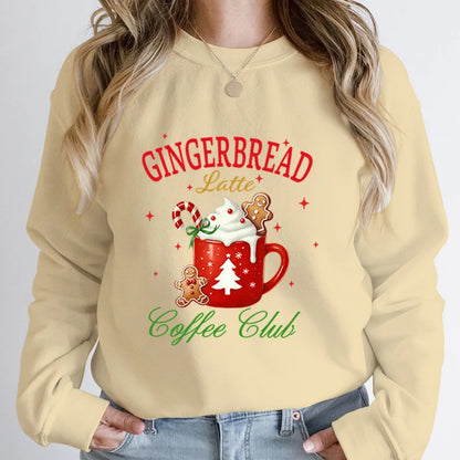 Christmas Gingerbread Latte Print Sweatshirt