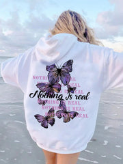 Butterfly Phrase Fleece Hoodie