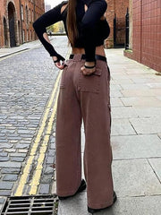 High Waist Loose Cargo Pants