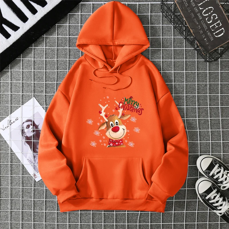 Streetwear Christmas Deer Pullover