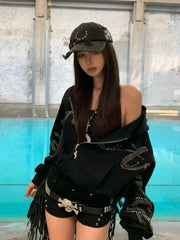 Vintage Hooded Letter Jacket