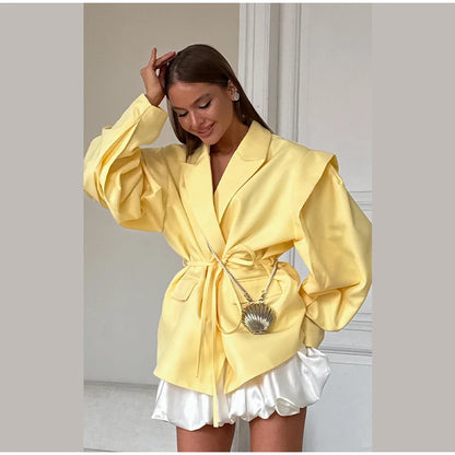 Elegant Lapel Blazer Jacket