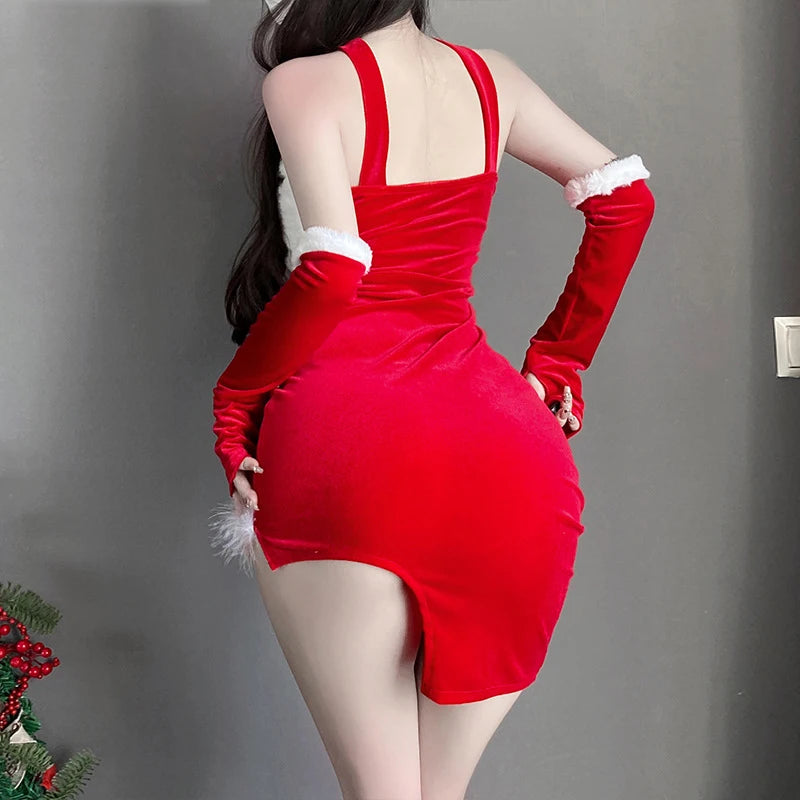 Santa Cape Christmas Performance Dress