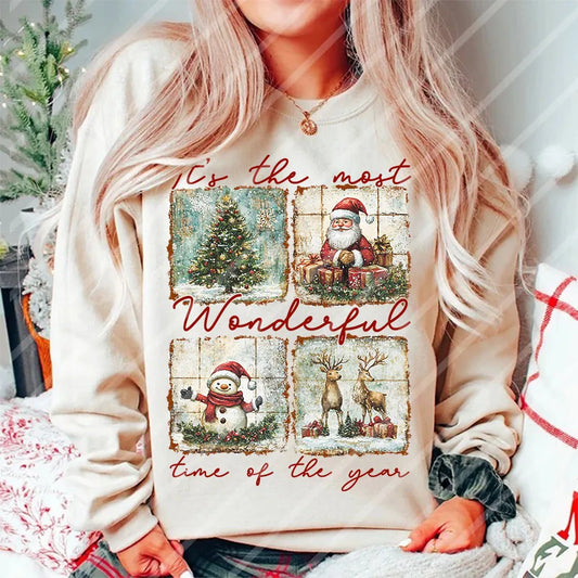 Retro Santa Claus Iron-On Christmas Sticker