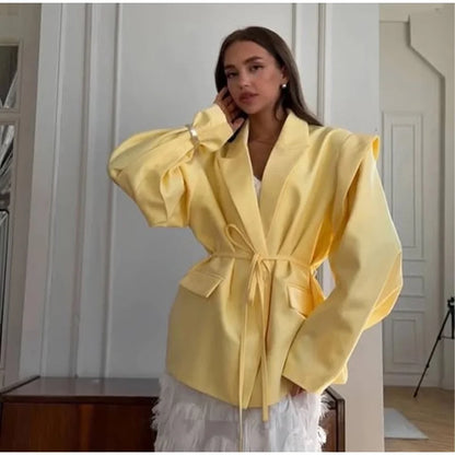 Elegant Lapel Blazer Jacket