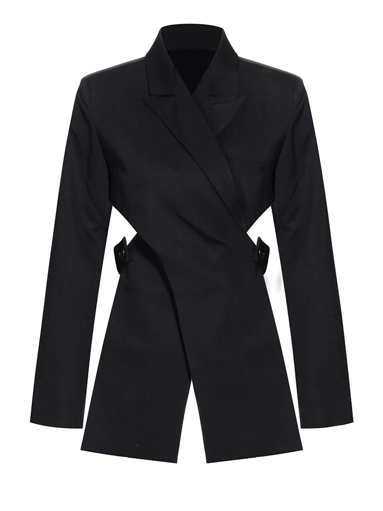 Black Cross Split Blazer