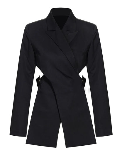 Black Cross Split Blazer