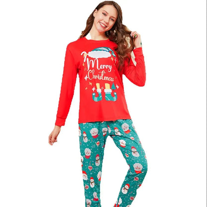 Red "Merry Christmas" Print Pajama Set
