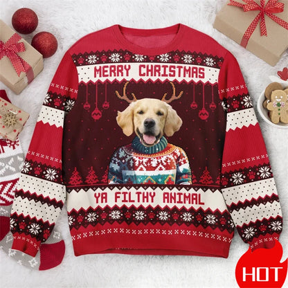 Custom Photo 3D Print Ugly Christmas Sweater