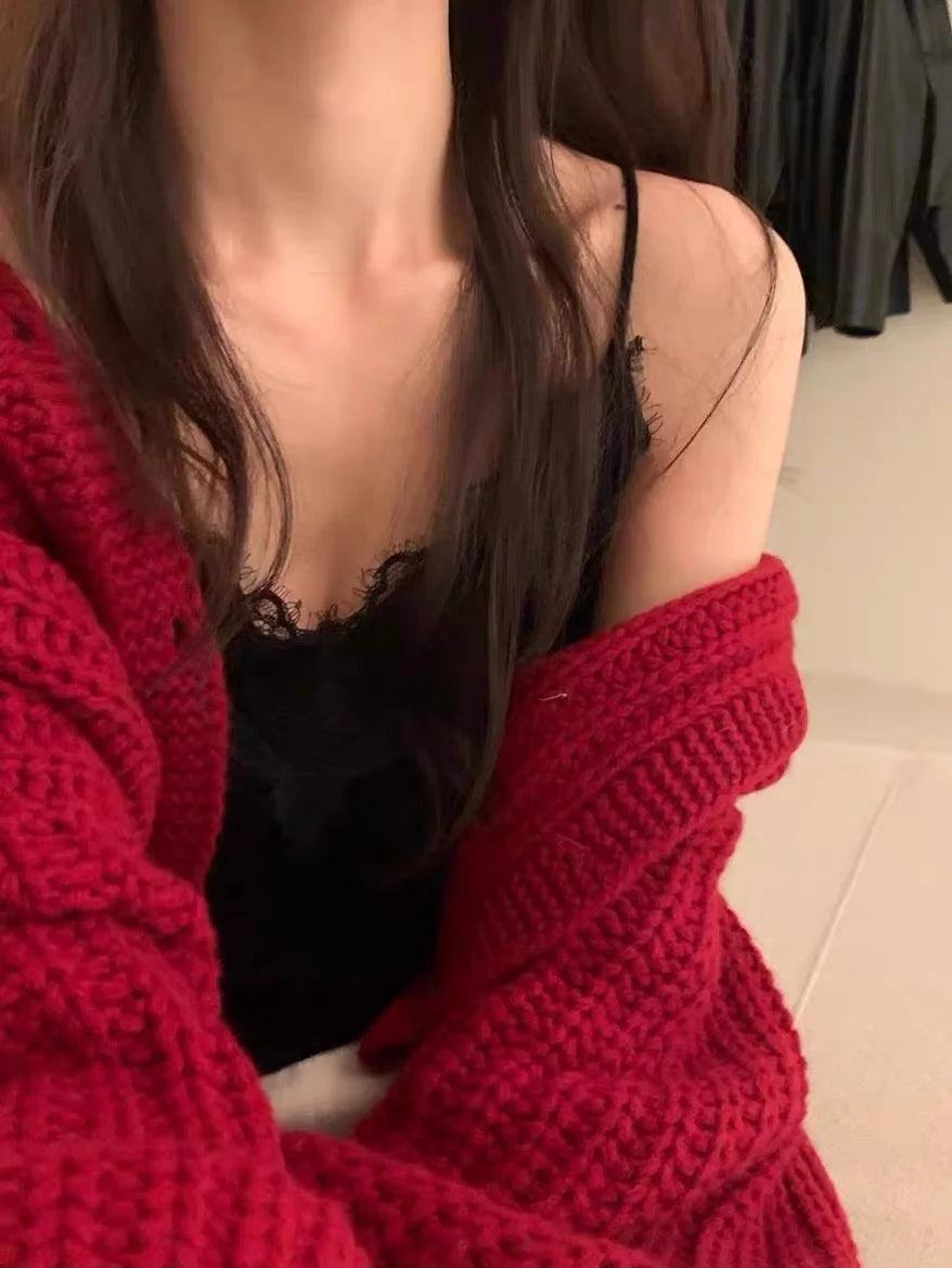 Short Knit Poncho Cardigan