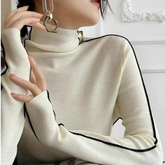 Slim Turtleneck Knit Sweater