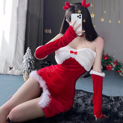 Santa Cape Christmas Performance Dress