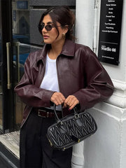 Lapel Full Sleeve Zipper Jacket