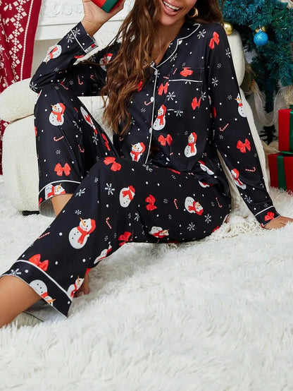 Cartoon Christmas Pajama Set