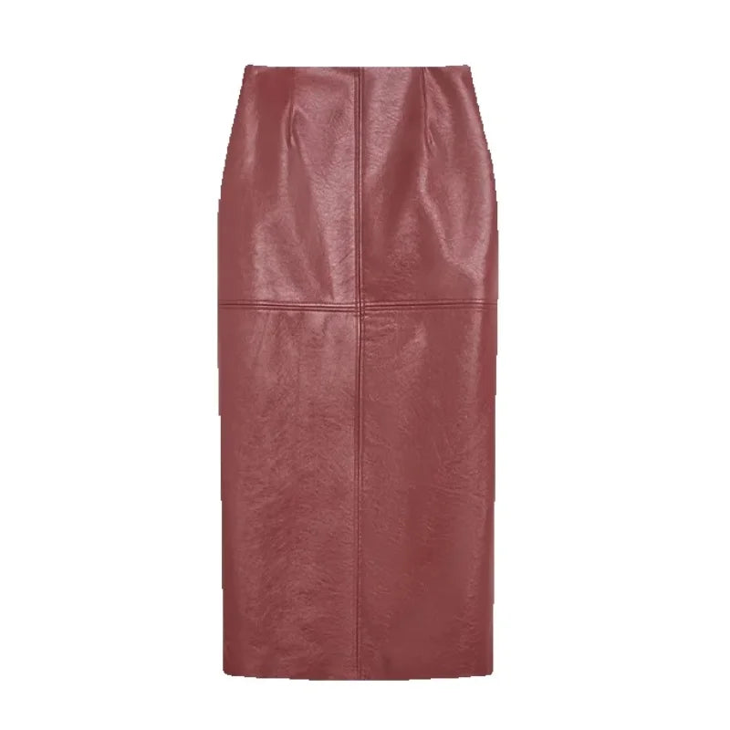 Green Faux Leather Jacket Pants Set