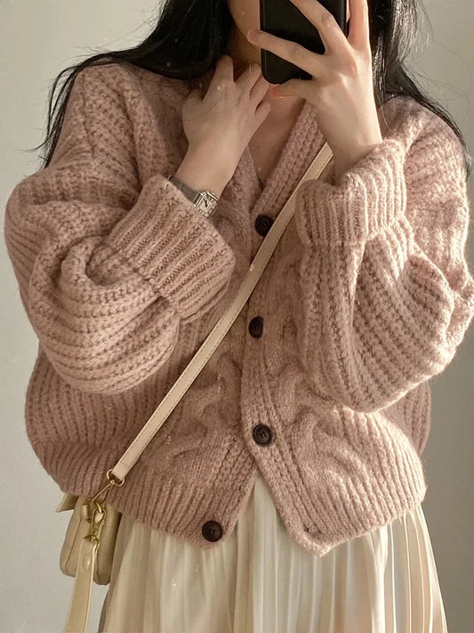 Long Sleeve Knit Sweater Jacket