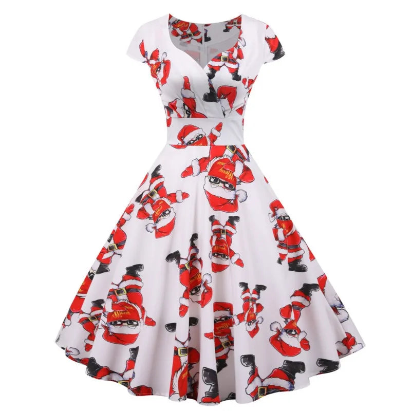 Snowman Print Swing Dress