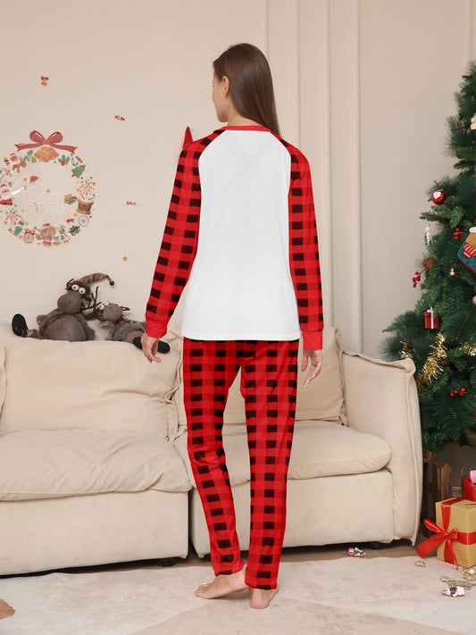 Reindeer Plaid Couple Pajama Set