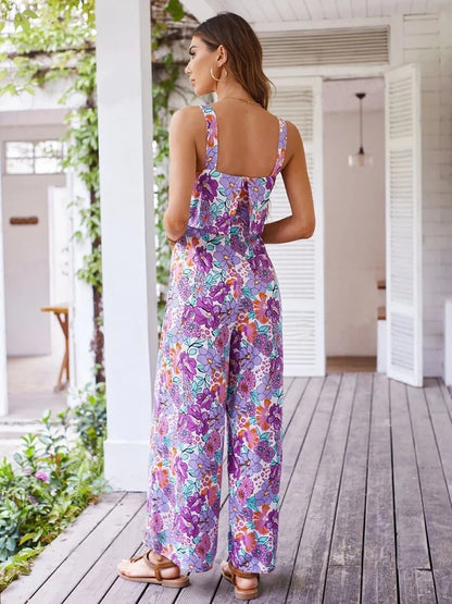 Sexy Halter Print Jumpsuit
