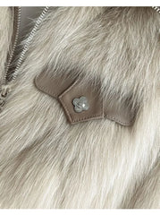 Faux Fur Polo Collar Coat
