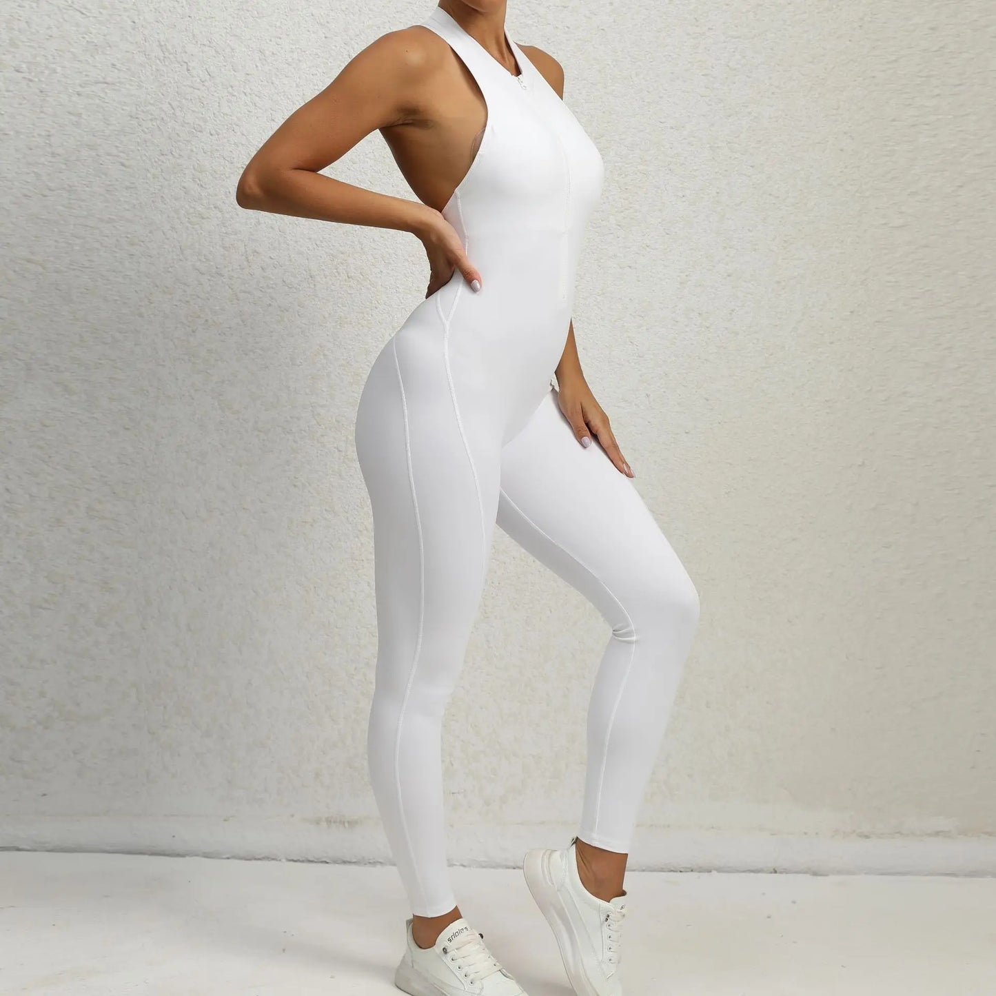 Zip Up Scrunch Butt Yoga Jumpsuit