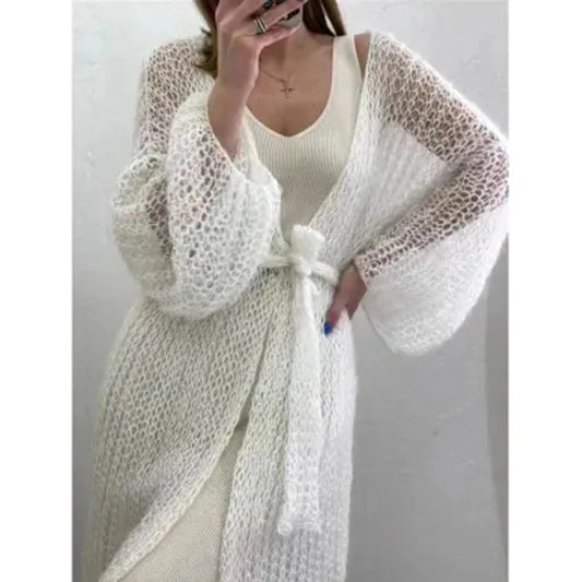 Open Stitch Knit Cardigan