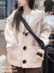 Hooded Knit Cardigan