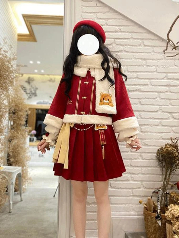 Sweet Christmas Lolita Three-Piece Set