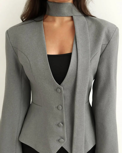 Slim Waist Single Breasted Coat