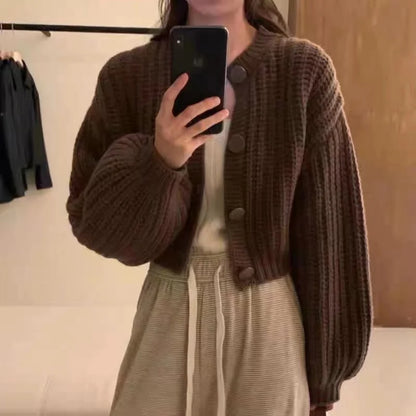 Short Knit Poncho Cardigan