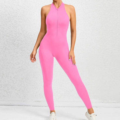 Zip Up Scrunch Butt Yoga Jumpsuit
