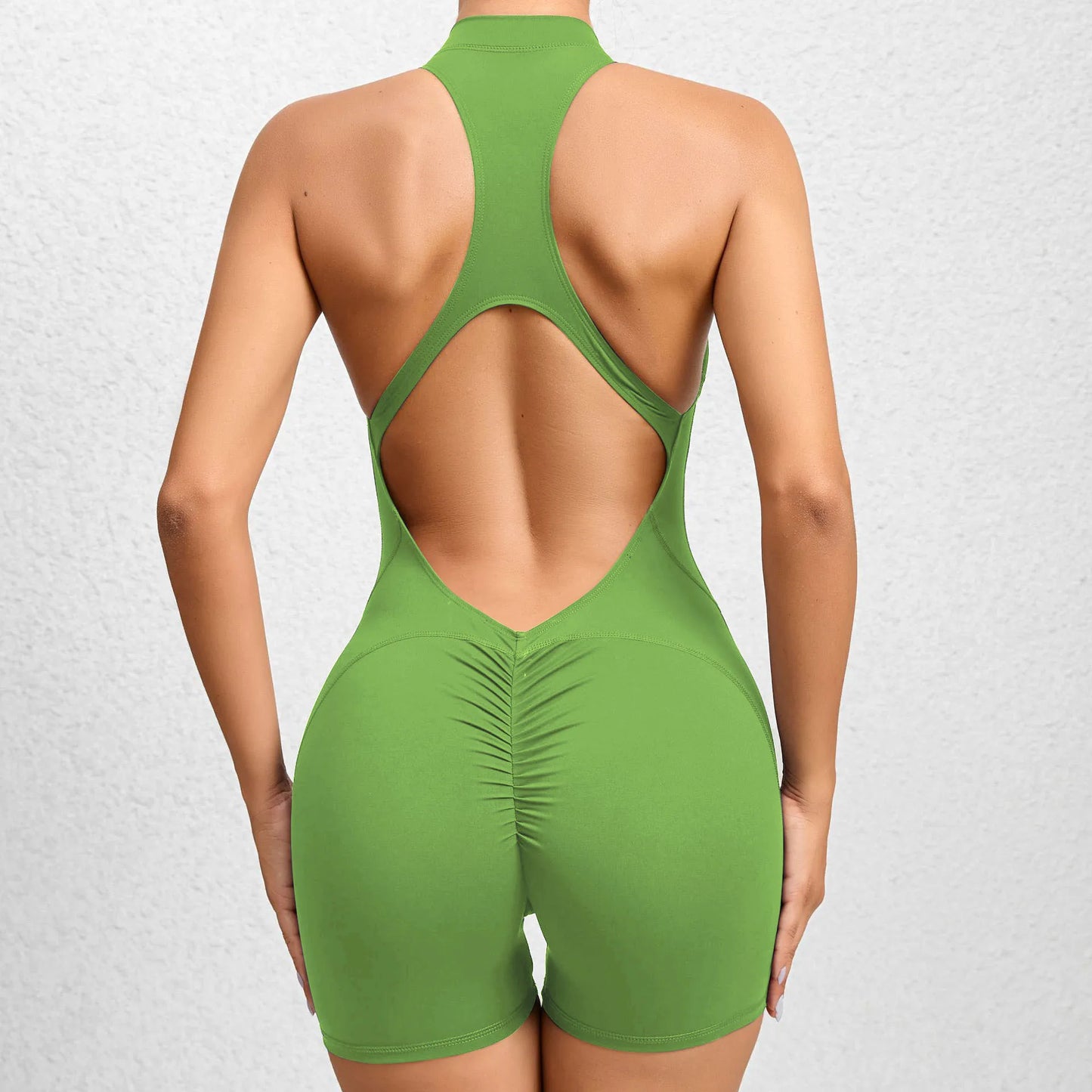 Zip Up Scrunch Butt Yoga Jumpsuit