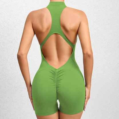Zip Up Scrunch Butt Yoga Jumpsuit
