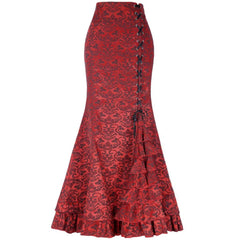 Gothic Fishtail Maxi Skirt