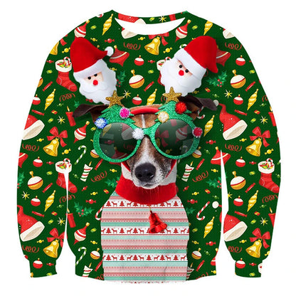 3D Goat Print Ugly Christmas Sweater