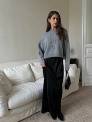 O-Neck Oversized Knit Sweater