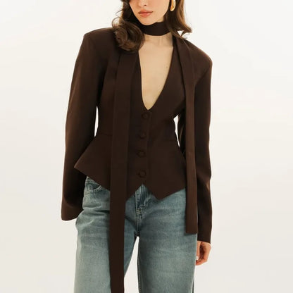 Slim Waist Single Breasted Coat