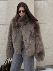 Faux Fur Plush Jacket
