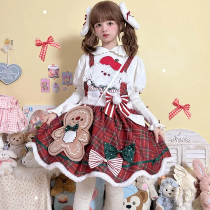 Red Lolita Christmas Cape Dress