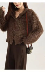 Hooded Knit Cardigan