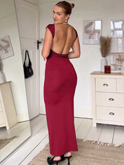 Sexy Backless Maxi Dress