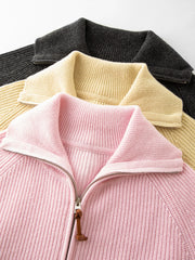 Loose Wool Blend Knit Cardigan