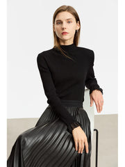 Mock Neck Slim Knit Sweater