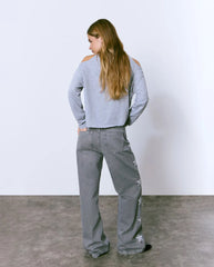 Star Print Gray Jeans