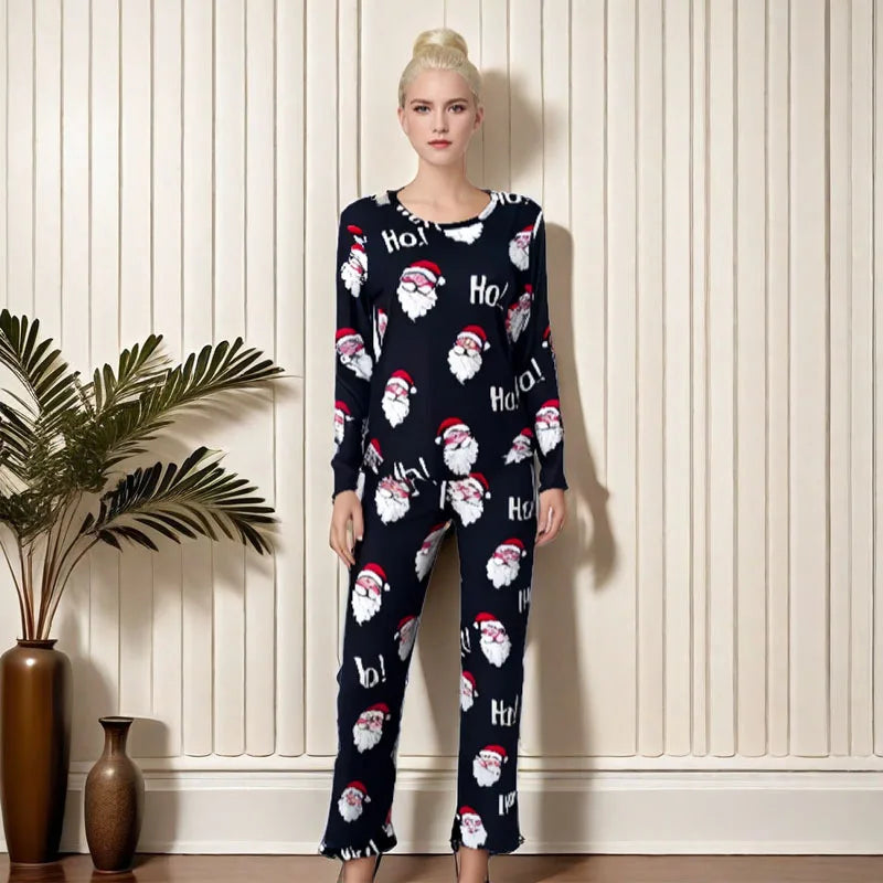 Long Sleeve Screw Neck Top & Pants Set