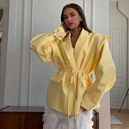 Elegant Lapel Blazer Jacket